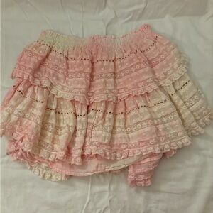 LOVESHACKFANCY ruffle mini skirt